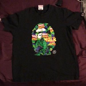 Bape Marvel shirt size medium